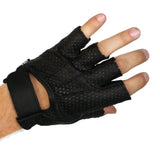 Strongman Weightlifting and CrossFit Fingerless Leather Glove