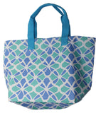Bright Oversized Beach Tote Bag with Zippered Pocket
