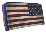All American Flag Zippered Clutch