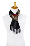 Classic Cashmere Feel Subtle Color Plaid Pattern Scarf
