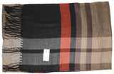 Classic Cashmere Feel Subtle Color Plaid Pattern Scarf