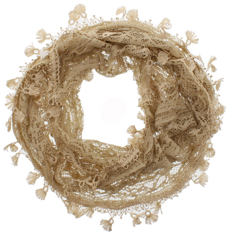 Lacey and Lightweight Teardrop Lace Eternity Scarf