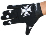 Biker Mesh Racing Glove with Leather Reinforced Palms