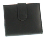 Square Leather Wallet Coin Purse with Snap Feature