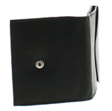 Square Leather Wallet Coin Purse with Snap Feature