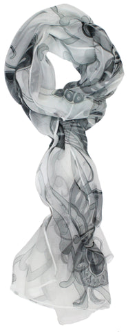 Feather Weight Floral Scarf