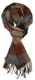 Bold Check Cashmere Feel Men's Scarf