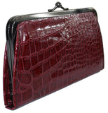 Stylish Crocodile Embossed Leather Ziparound Wallet