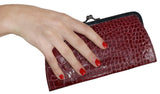 Stylish Crocodile Embossed Leather Ziparound Wallet