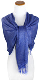 Classic Soft Draping Metallic Wrap Scarf