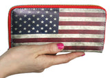 All American Flag Zippered Clutch