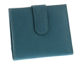 Square Leather Wallet Coin Purse with Snap Feature