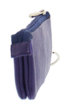 Soft Leather Zippered Coin Purse with Key Rings
