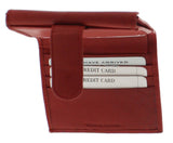 Square Leather Wallet Coin Purse with Snap Feature