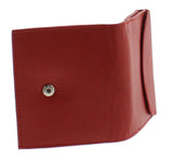 Square Leather Wallet Coin Purse with Snap Feature