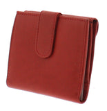 Square Leather Wallet Coin Purse with Snap Feature