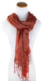 Classic Soft Draping Metallic Wrap Scarf