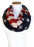 Vintage Look American Flag Infinity Scarf