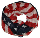 Vintage Look American Flag Infinity Scarf