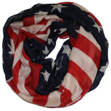 Vintage Look American Flag Infinity Scarf