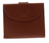 Square Leather Wallet Coin Purse with Snap Feature