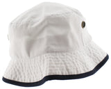 100% Cotton Classic Bucket Hat with Contrasting Trim